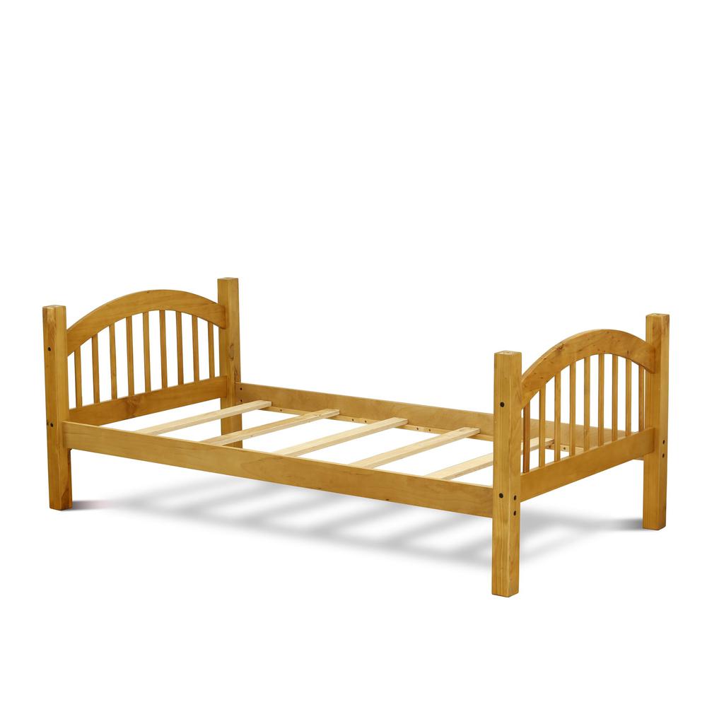 Verona Twin Bunk Bed in Natural Oak Finish. Picture 3