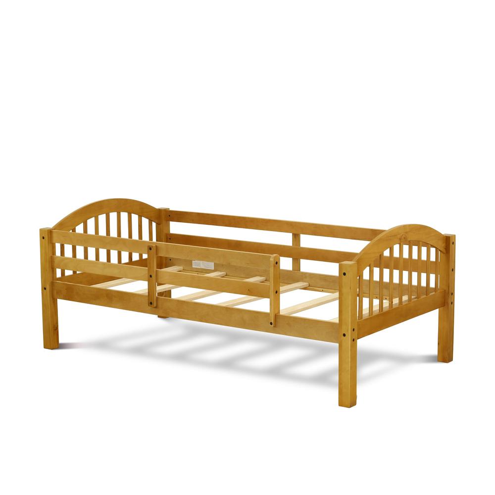 Verona Twin Bunk Bed in Natural Oak Finish. Picture 4