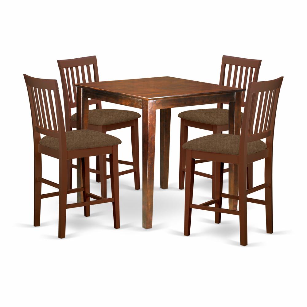 5  PC  Counter  height  Table  set-Square  counter  height  Table  and  4  counter  height  Chairs. Picture 1