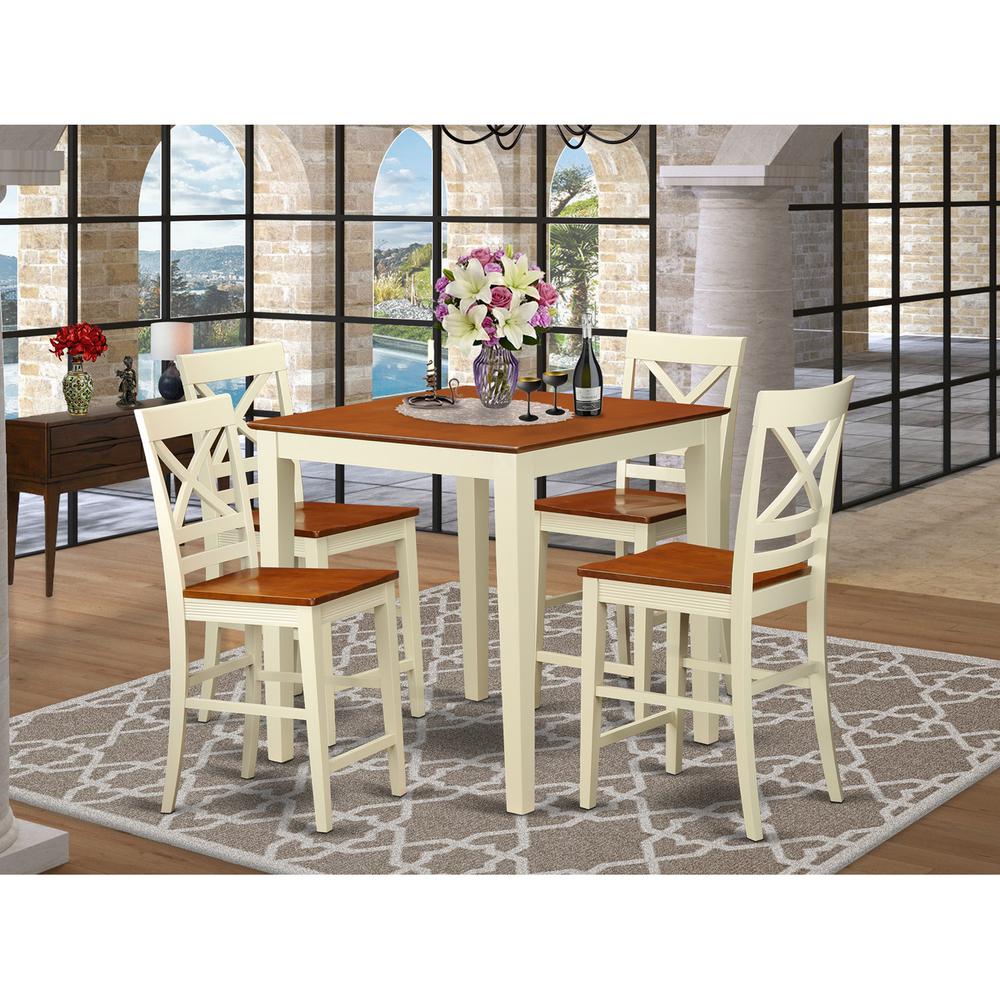 PC  Dining  counter  height  set  -  Dining  Table  and  4  bar  stools.. Picture 1