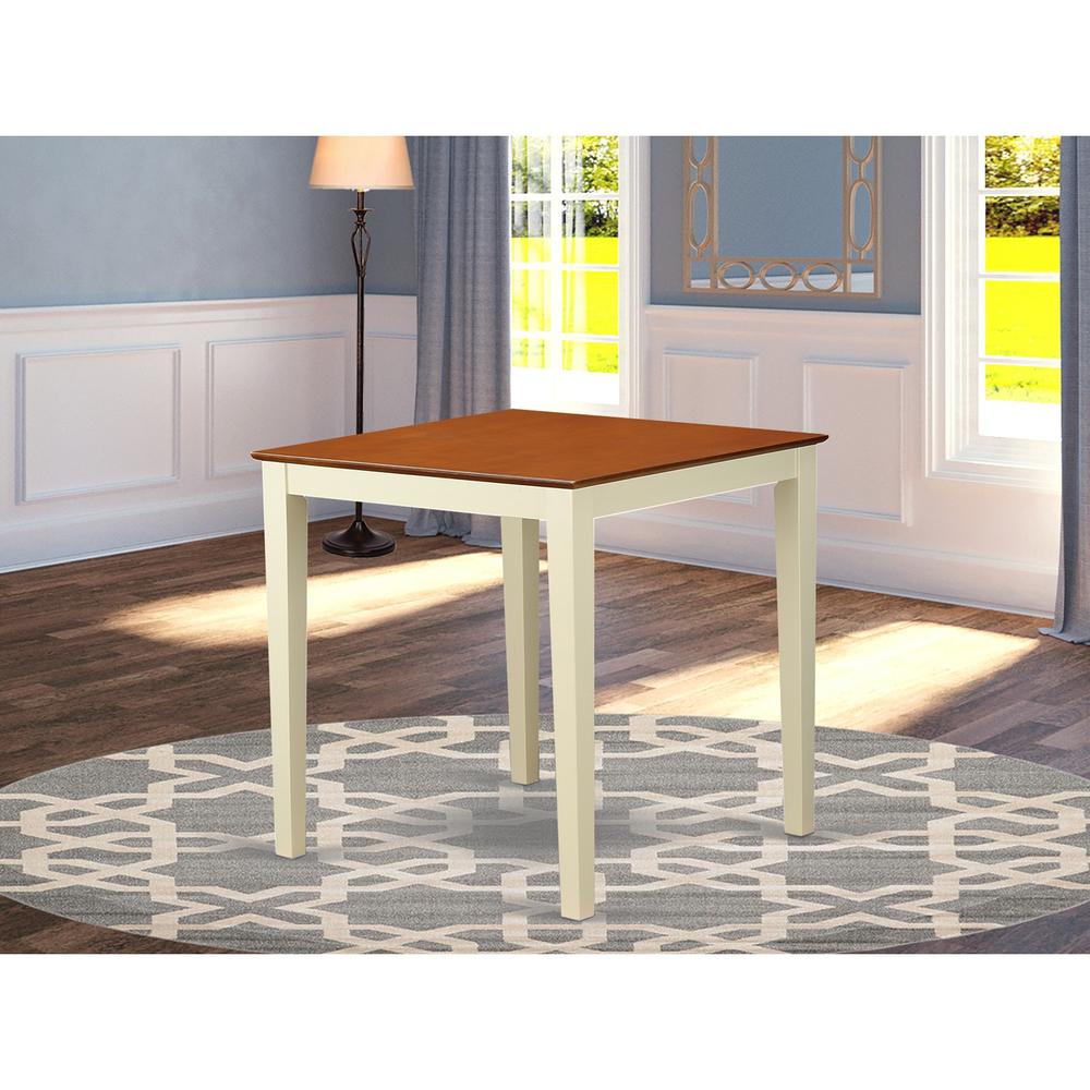 VERN3-WHI-C 3 Pc counter height Table and chair set-pub Table and 2 Kitchen bar stool. Picture 3