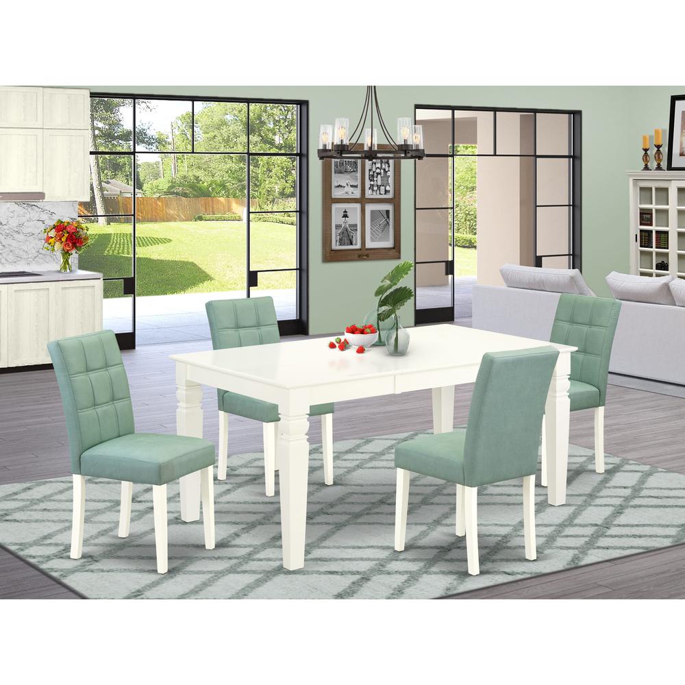 5 Piece Table Set contain A Modern Table. Picture 1
