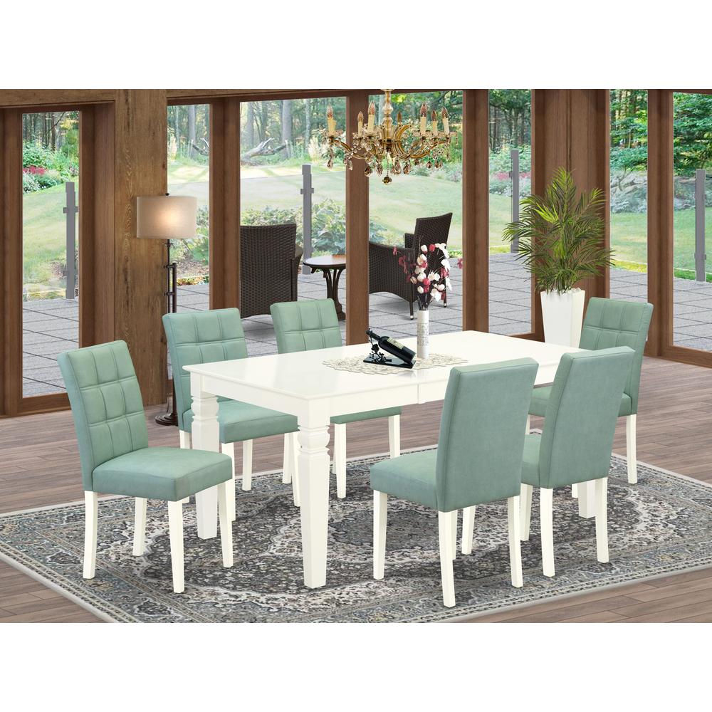 7 Piece Modern Dining Set. Picture 1
