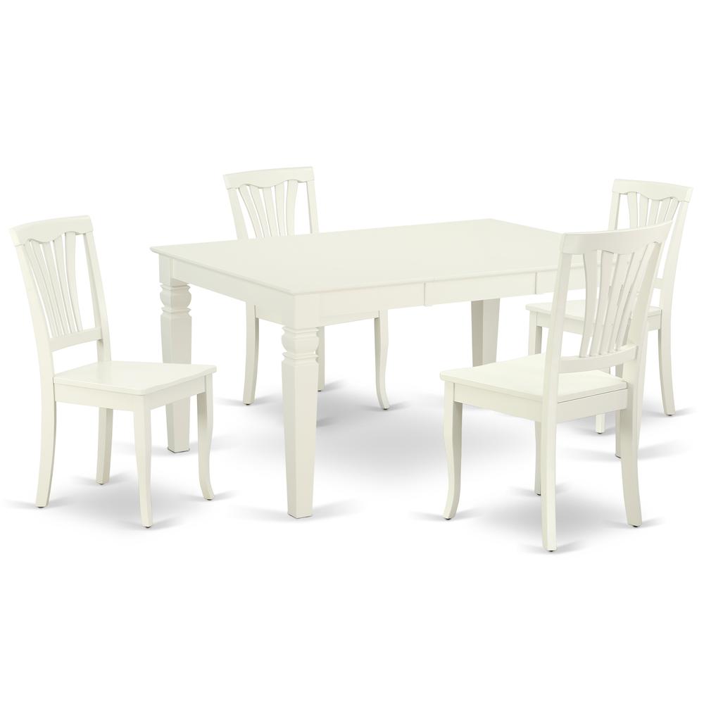 Dining Room Set Linen White, WEAV5-LWH-W. Picture 1