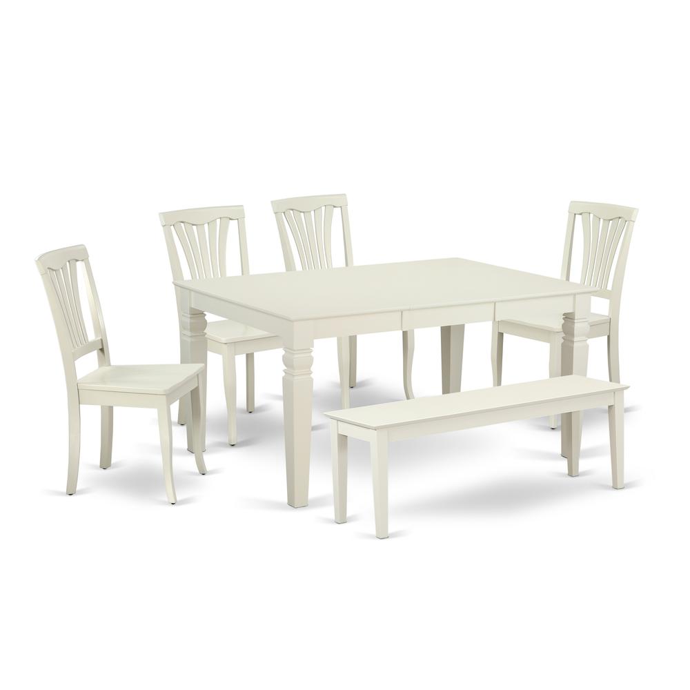 Dining Room Set Linen White, WEAV6C-LWH-W. Picture 1