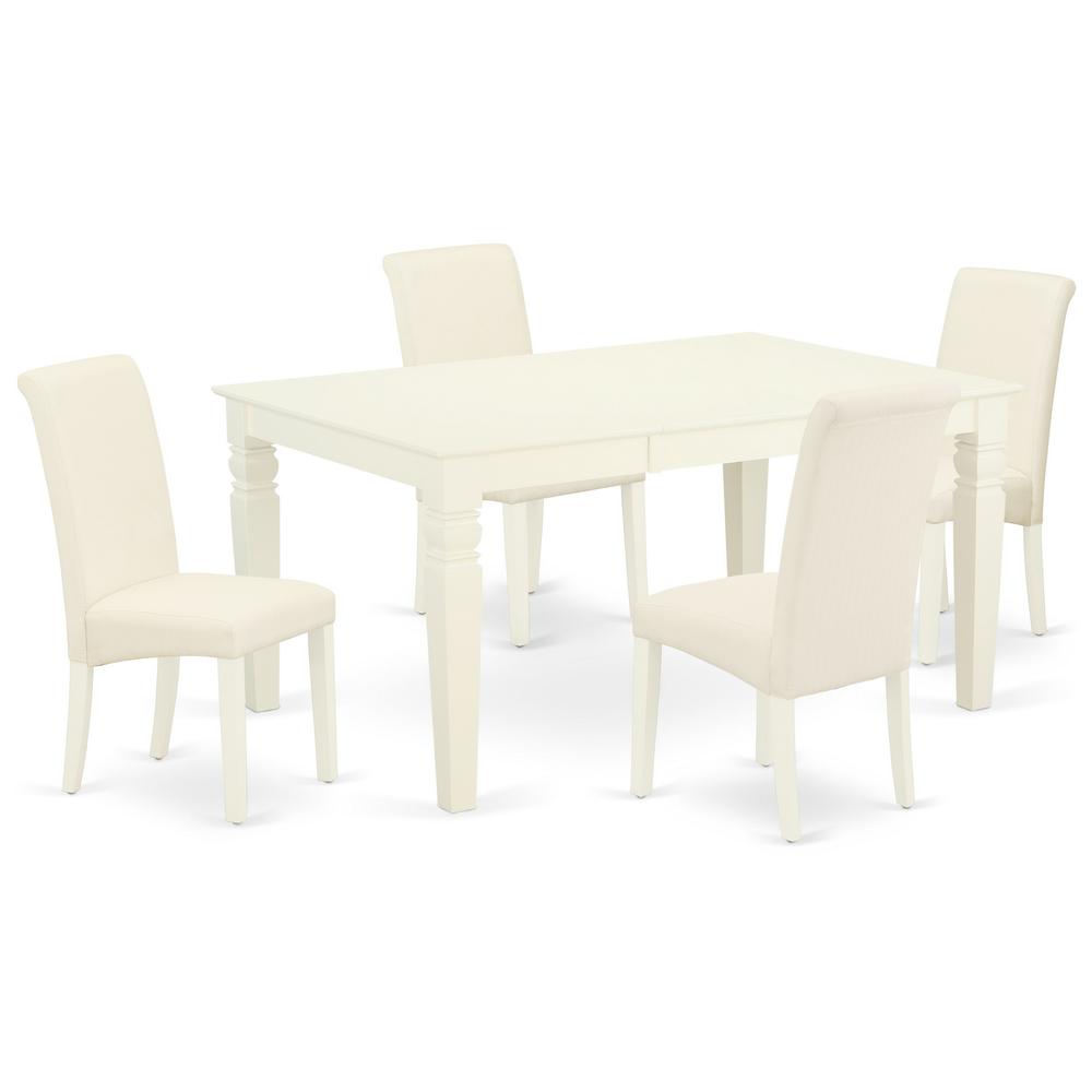Dining Room Set Linen White, WEBA5-WHI-01. Picture 1