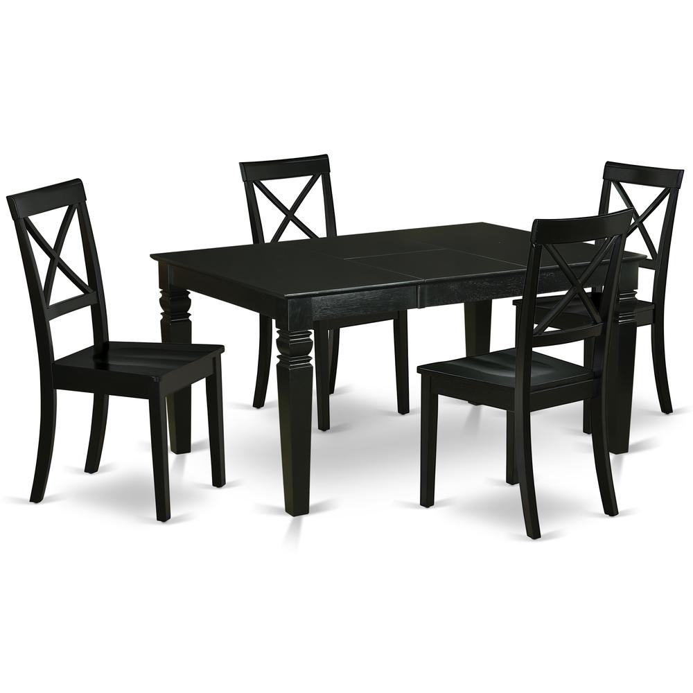 Dining Room Set Black, WEBO5-BLK-W. Picture 1
