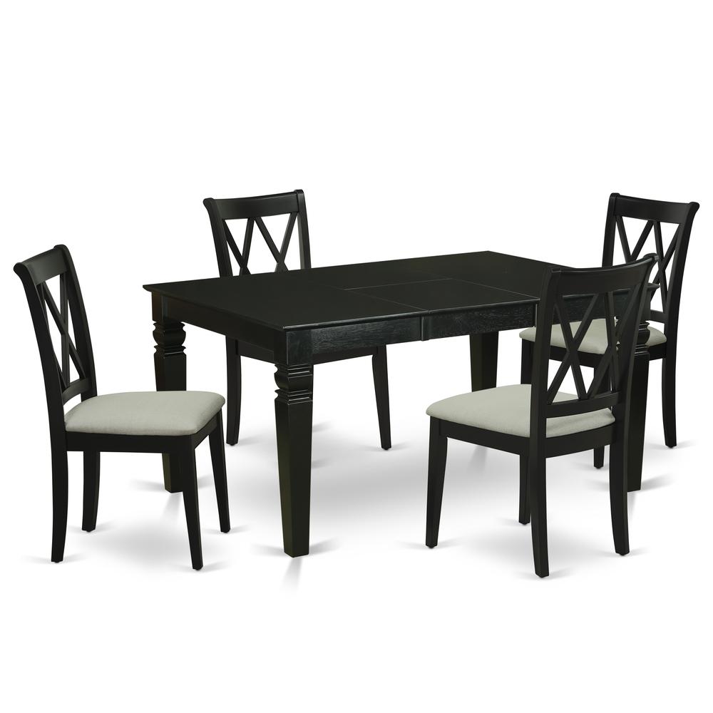 Dining Room Set Black, WECL5-BLK-C. Picture 1