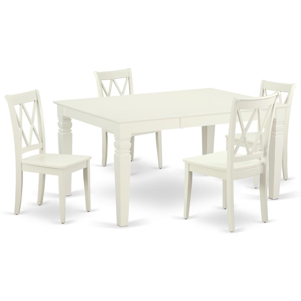 Dining Room Set Linen White, WECL5-LWH-W. Picture 1