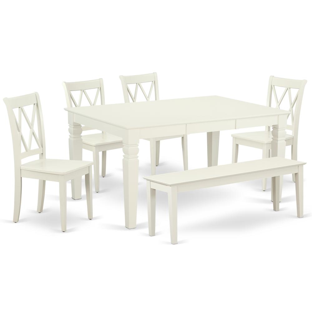 Dining Room Set Linen White, WECL6C-LWH-W. Picture 1