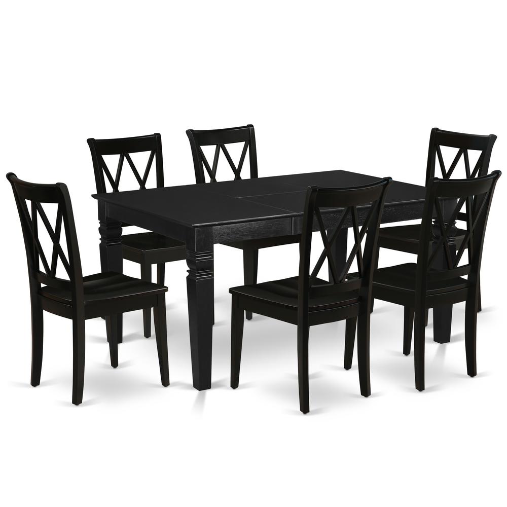 Dining Room Set Black, WECL7-BLK-W. Picture 1