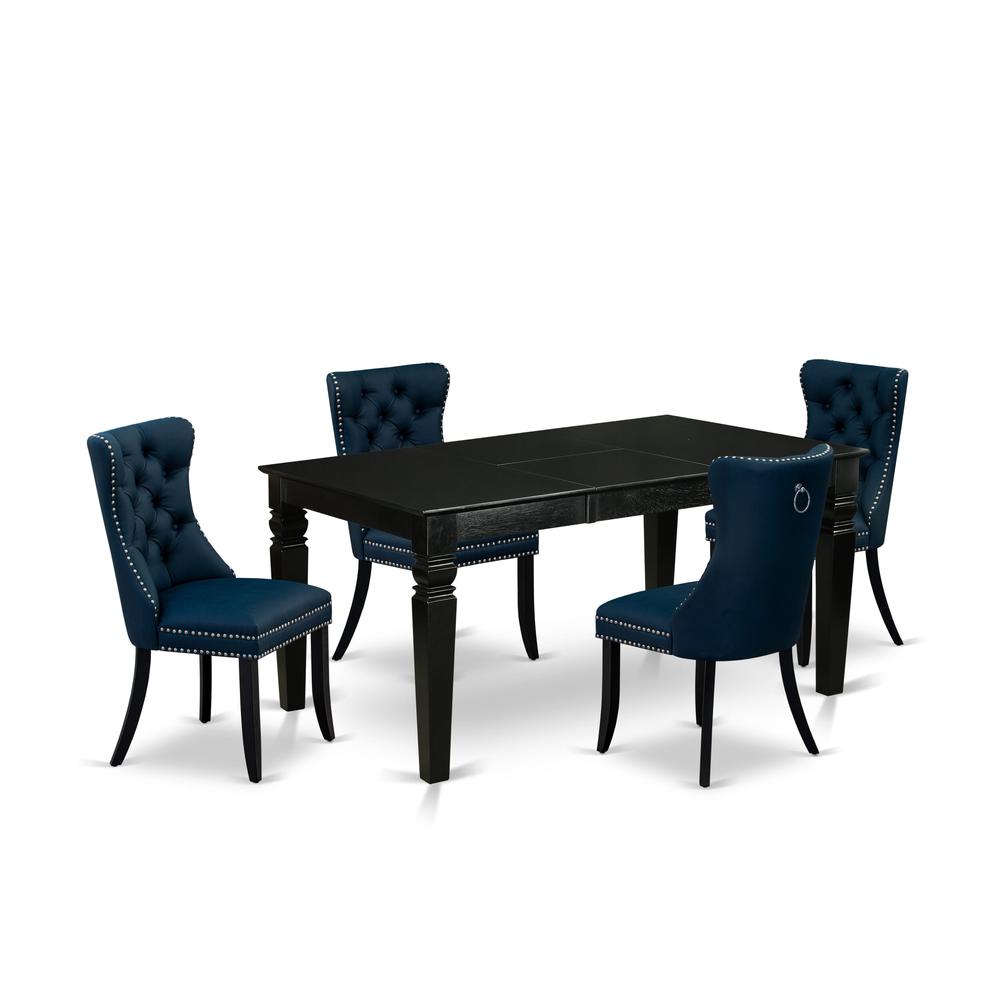 5 Piece Dining Table Set Consists of a Rectangle Wooden Table. Picture 6