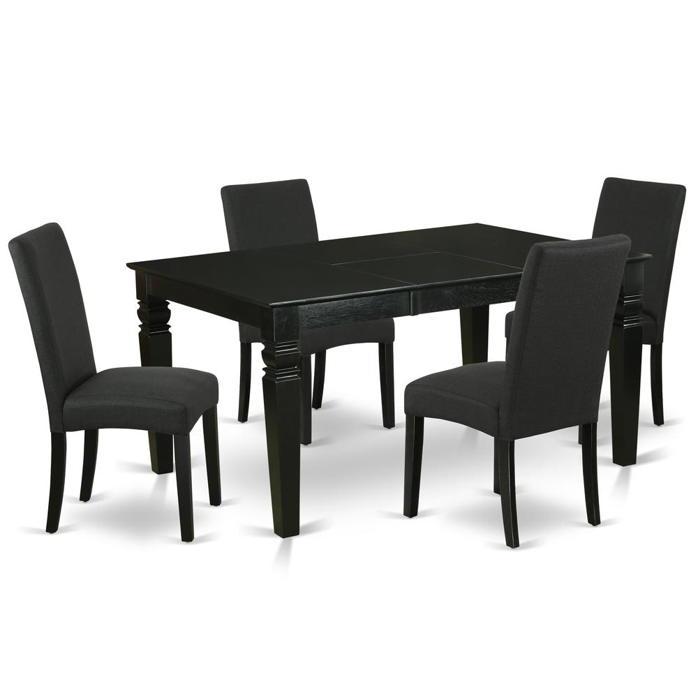 Dining Room Set Black, WEDR5-BLK-24. Picture 1