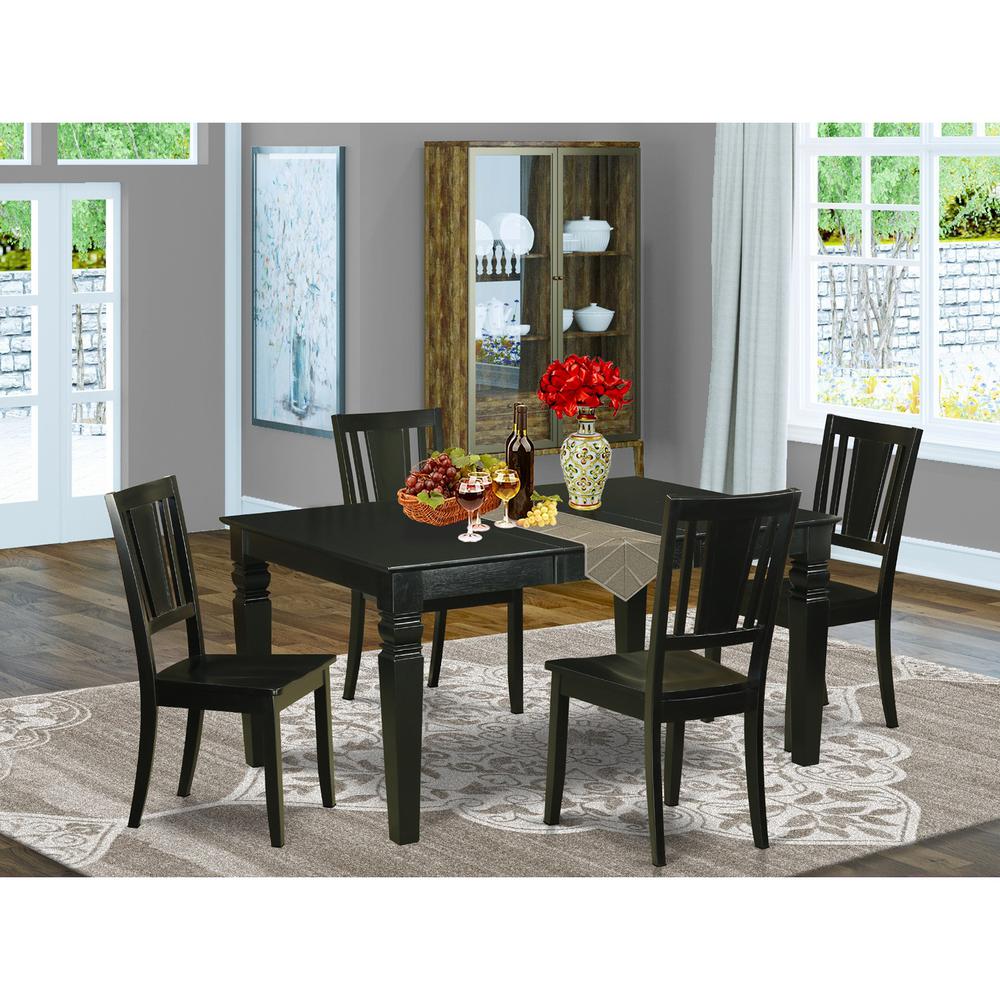 5  Pc  Dinette  set  for  4-Dining  Table  and  4  Kitchen  Dining  Chairs. Picture 1