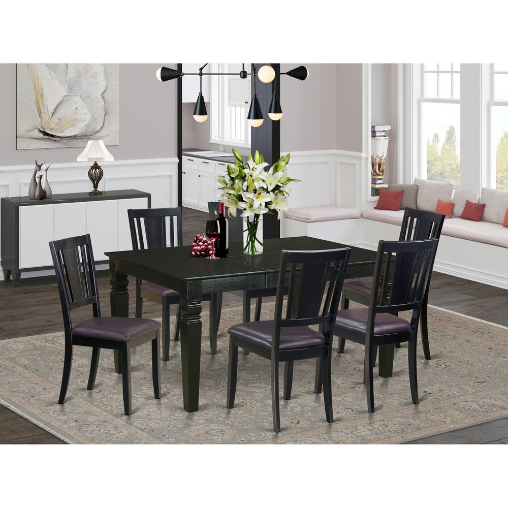 7  Pc  dinette  set  -Kitchen  Table  and  6  Dining  Chairs. Picture 1