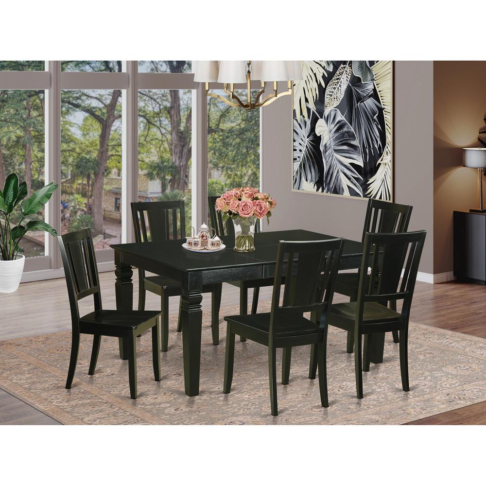 7  PC  Dining  room  set  for  6-Dinette  Table  and  6  Kitchen  Dining  Chairs. Picture 1