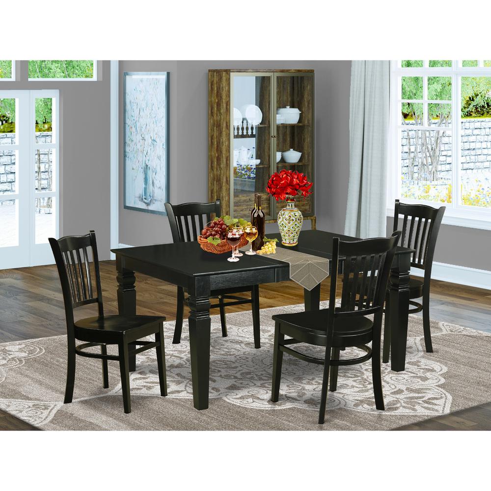 5  PC  small  Kitchen  Table  set  for  4-Kitchen  dinette  Table  and  4  Dining  Chairs. Picture 1