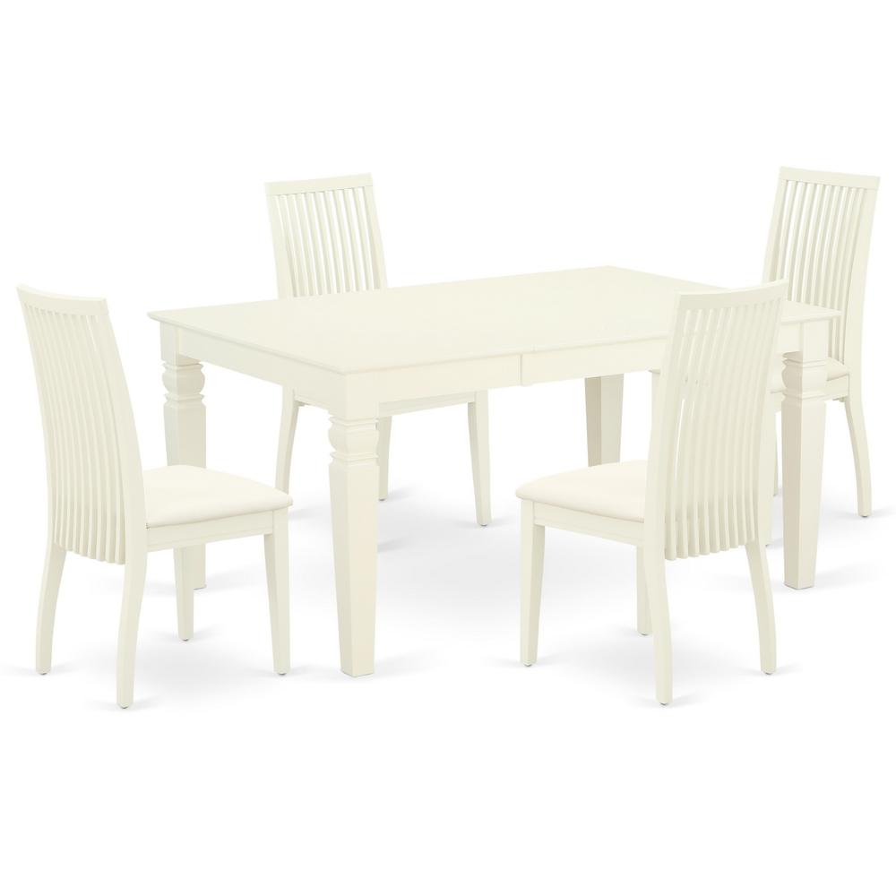 Dining Room Set Linen White, WEIP5-WHI-C. Picture 1