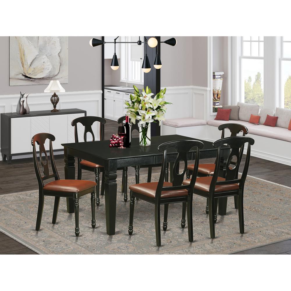 7  Pc  Table  set  for  6-Kitchen  dinette  Table  and  6  Kitchen  Dining  Chairs. The main picture.