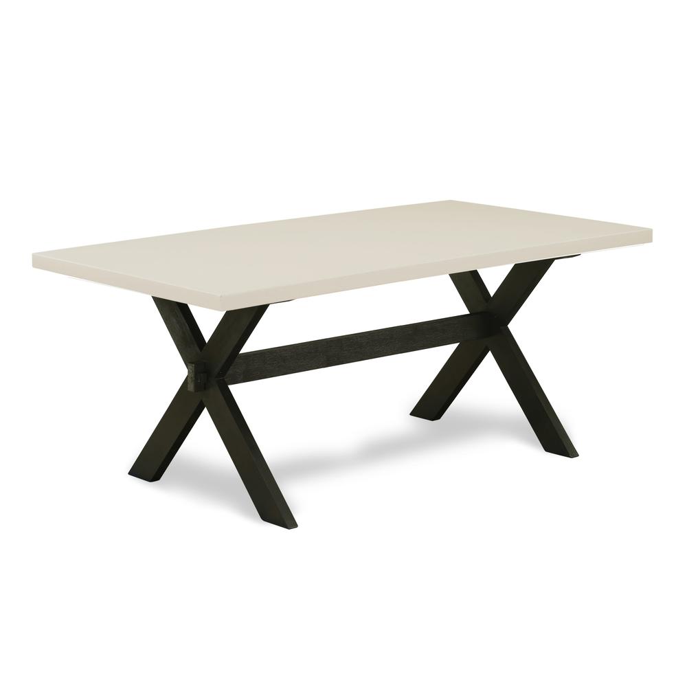 5 Piece Set Includes a Rectangle Dining Room Table with X-Legs. Picture 2