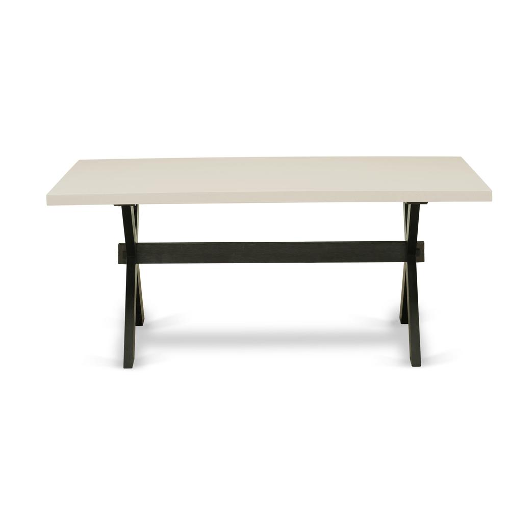 5 Piece Set Includes a Rectangle Dining Room Table with X-Legs. Picture 3