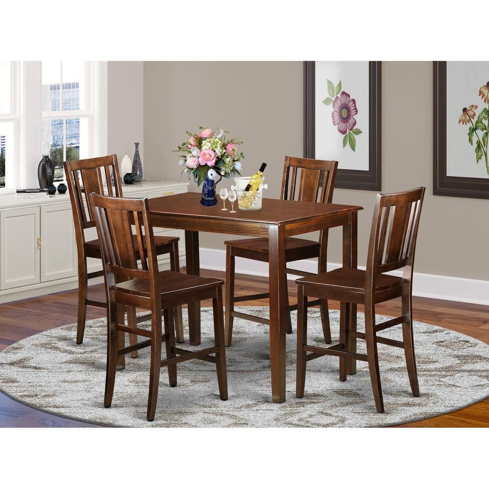 5  PC  counter  height  pub  set  -  high  Table  and  4  Kitchen  Chairs.. Picture 1