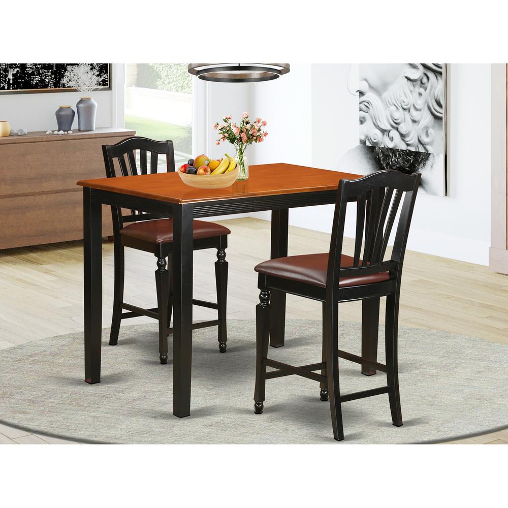 3  Pc  pub  Table  set  -  Dining  Table  and  2  counter  height  stool.. Picture 1