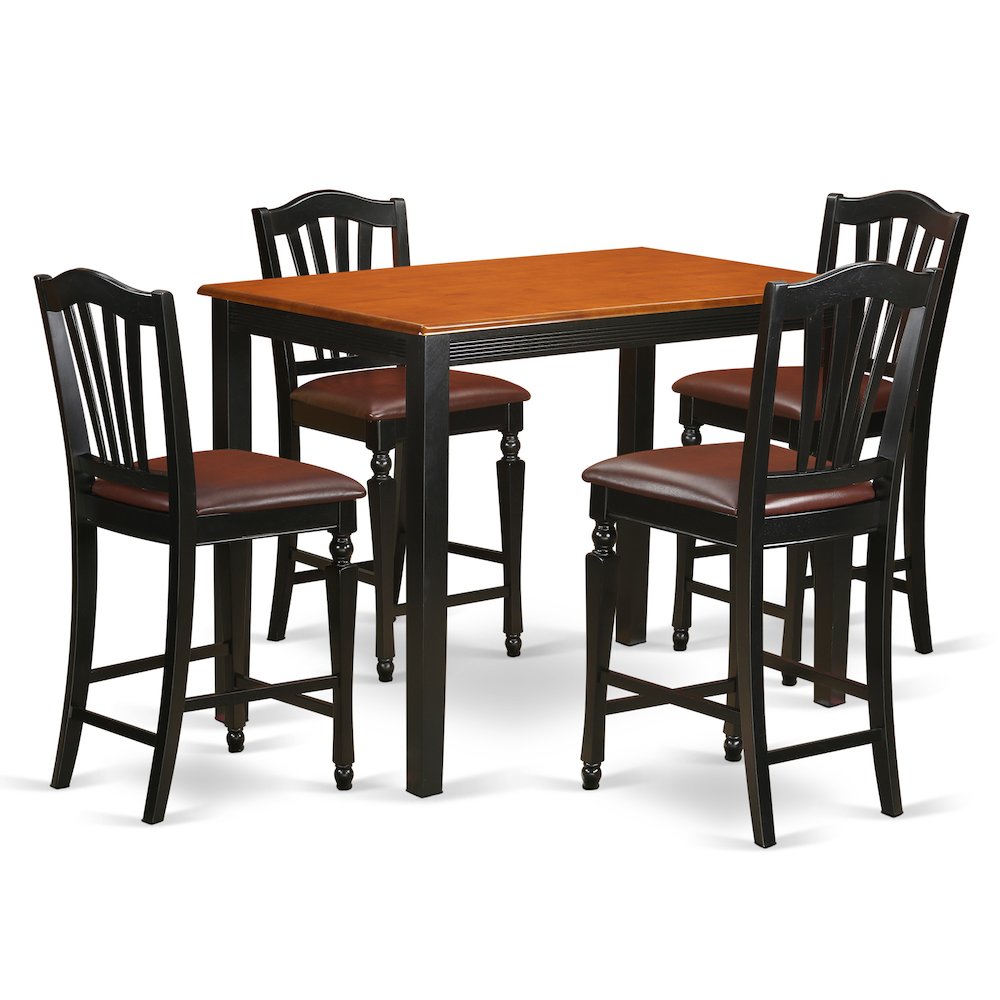 5  PC  Dining  counter  height  set-pub  Table  and  4  counter  height  Dining  chair. Picture 1