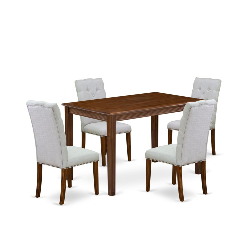 5 Piece Dining Room Furniture Set Consist of a Rectangle Dining Table. Picture 1