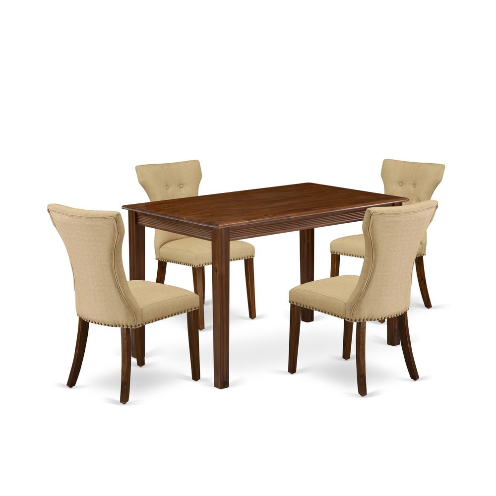 5 Piece Dining Table Set Contains a Rectangle Dining Room Table. Picture 1