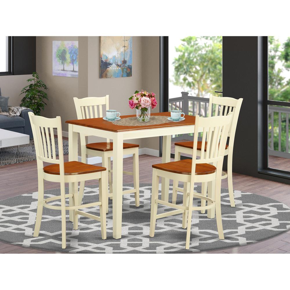 5  Pc  counter  height  Dining  set  -  counter  height  Table  and  4  Kitchen  Chairs.. Picture 1
