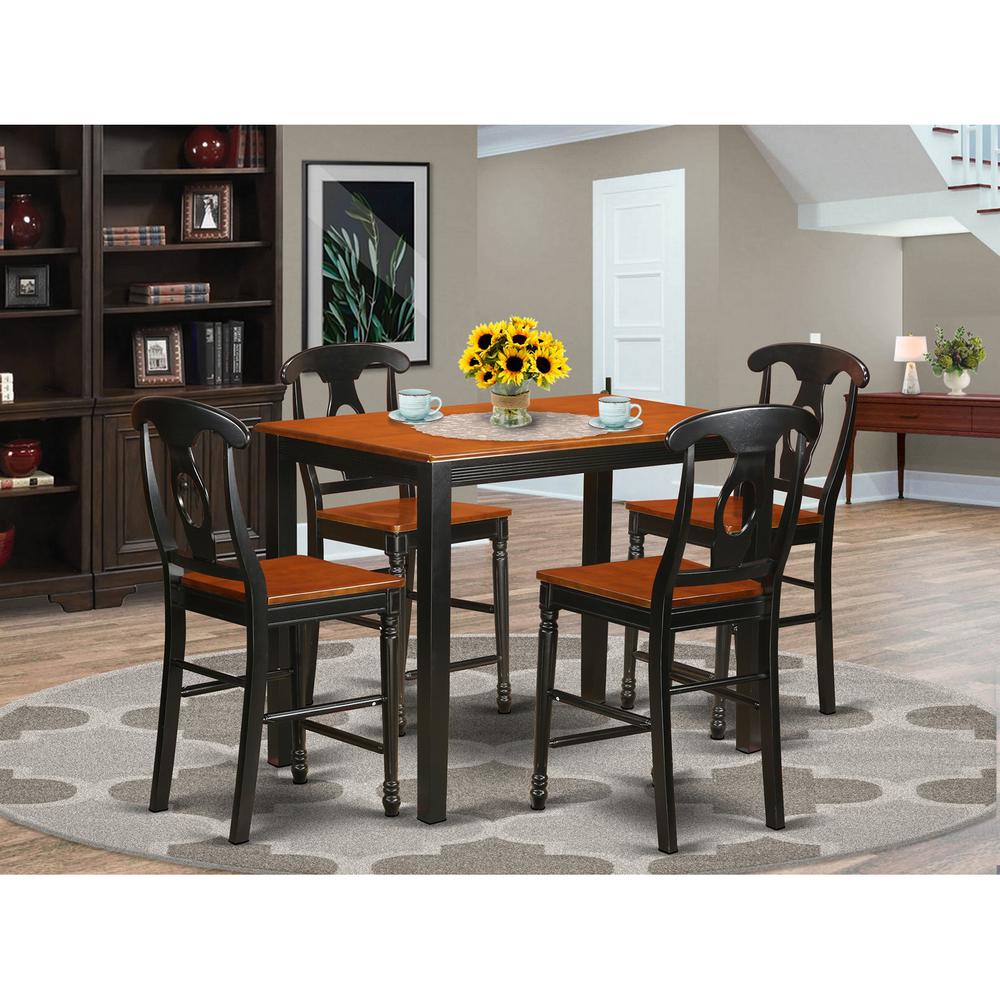 5  PC  counter  height  Table  and  chair  set  -  high  top  Table  and  4  bar  stools  with  backs.. Picture 1