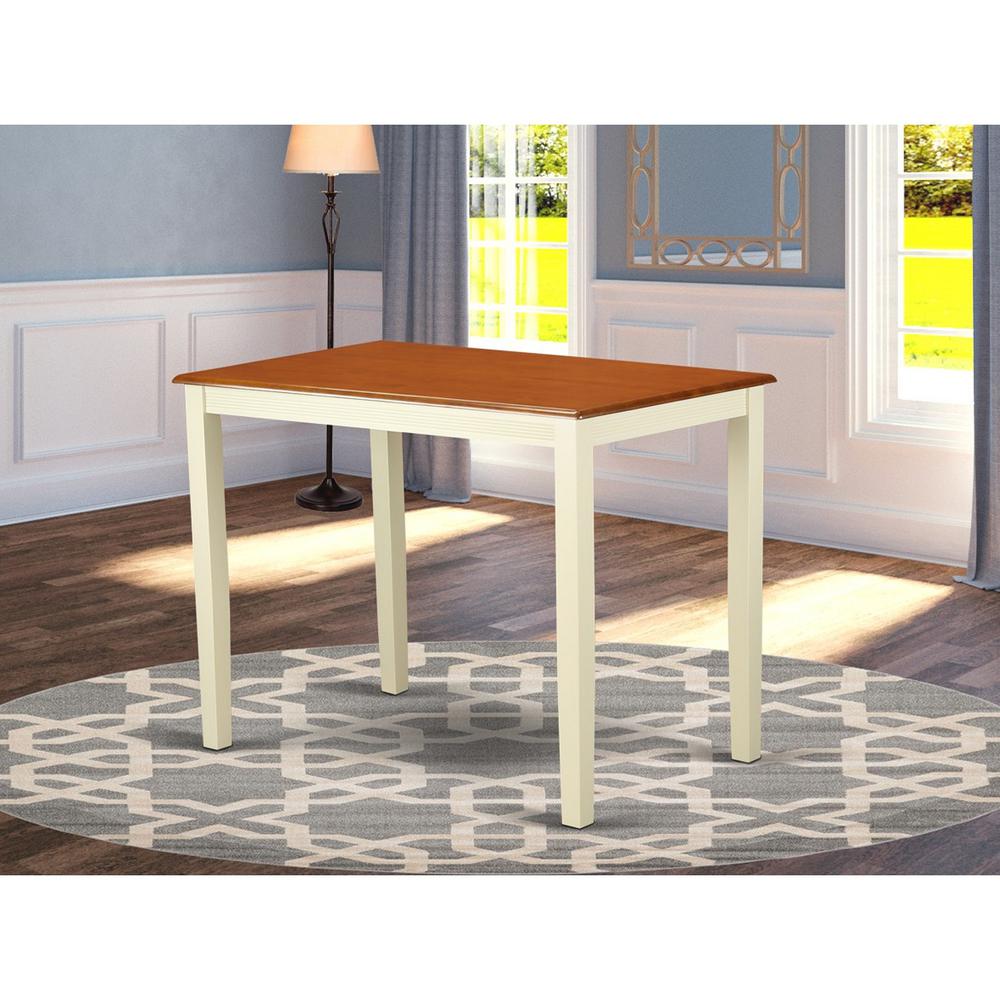 YAVN3-WHI-C 3 PC counter height Dining room set-pub Table and 2 Kitchen Chairs.. Picture 3