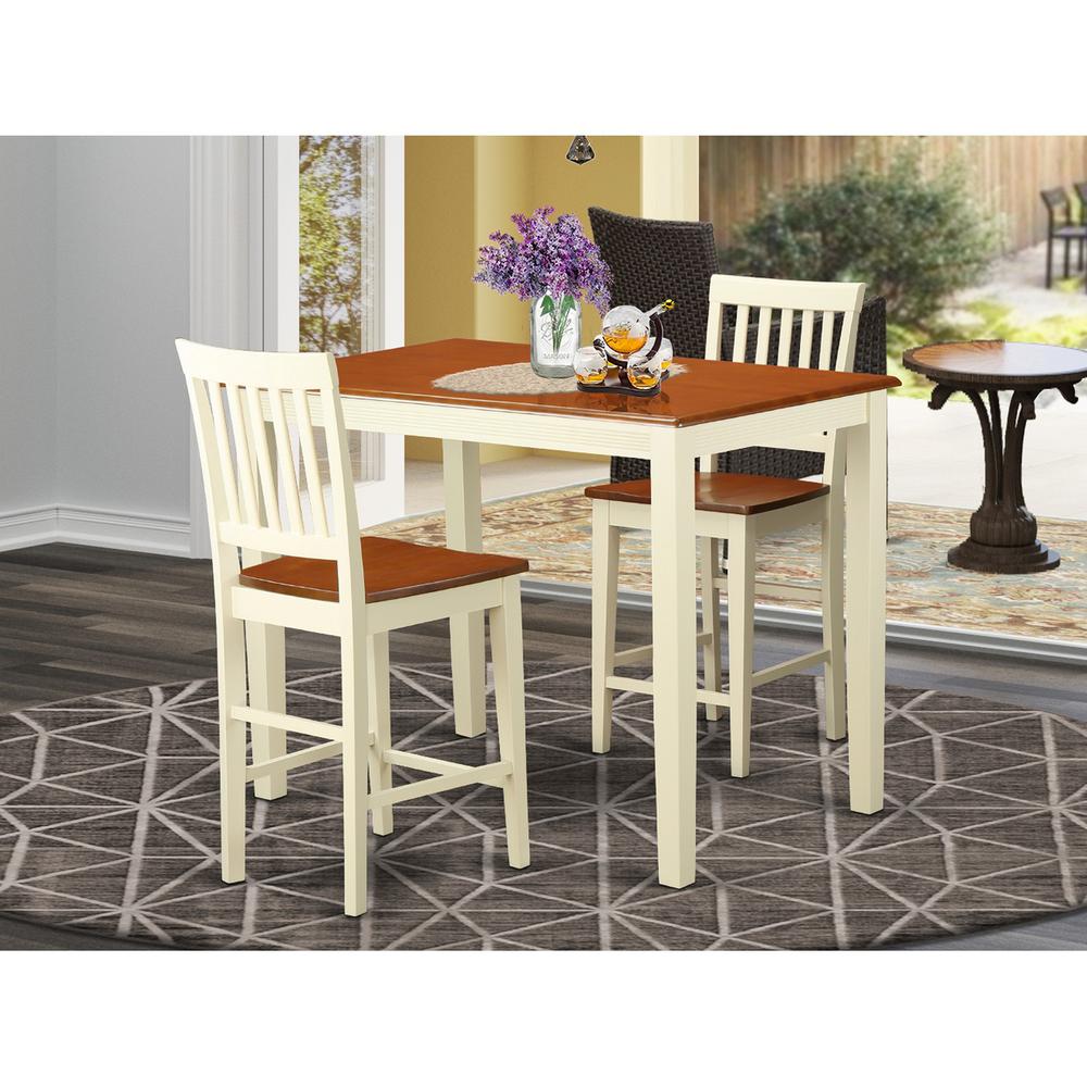 3  Pc  counter  height  pub  set  -  Kitchen  dinette  Table  and  2  Kitchen  bar  stool.. Picture 1