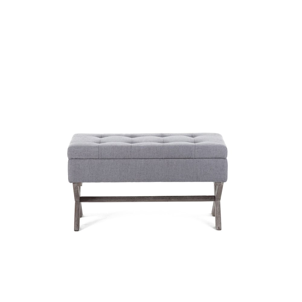 Angelina Accent Storage Bench - Gray. Picture 3