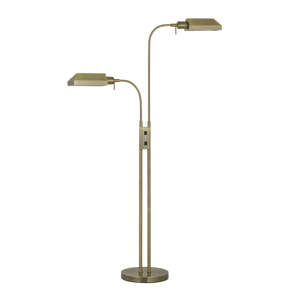 60W X 2 Pharmacy Dual Height Floor Lamp With On Off Rocker Switch. Picture 1