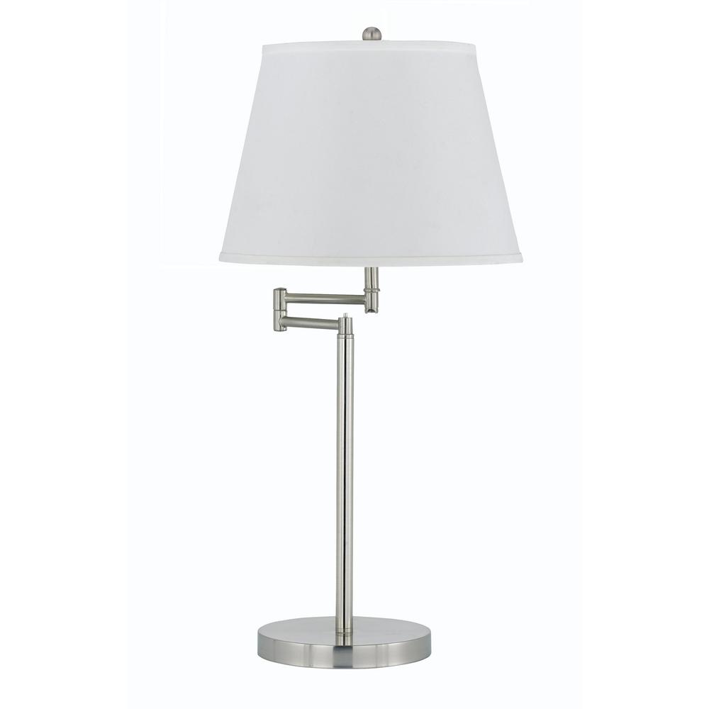 28" Height Metal Table Lamp in Brushed Steel. Picture 1