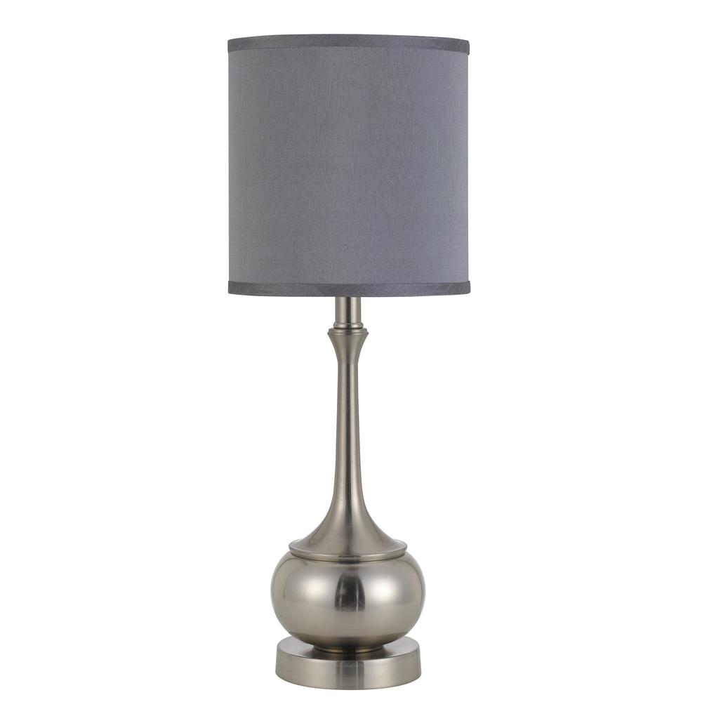 24.5" Height Metal Accent Lamp in Brushed Steel. Picture 1