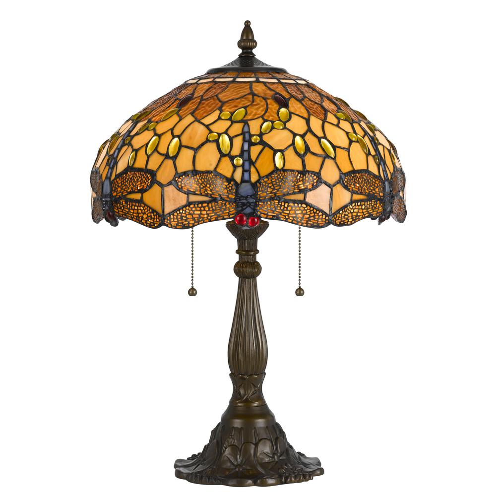 23" Height Zinc Cast Table Lamp in Antique Brass. The main picture.