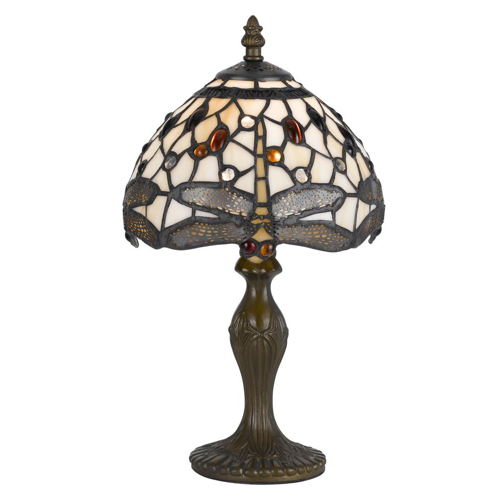 14" Height Zinc Cast Accent Lamp in Antique Brass. Picture 1