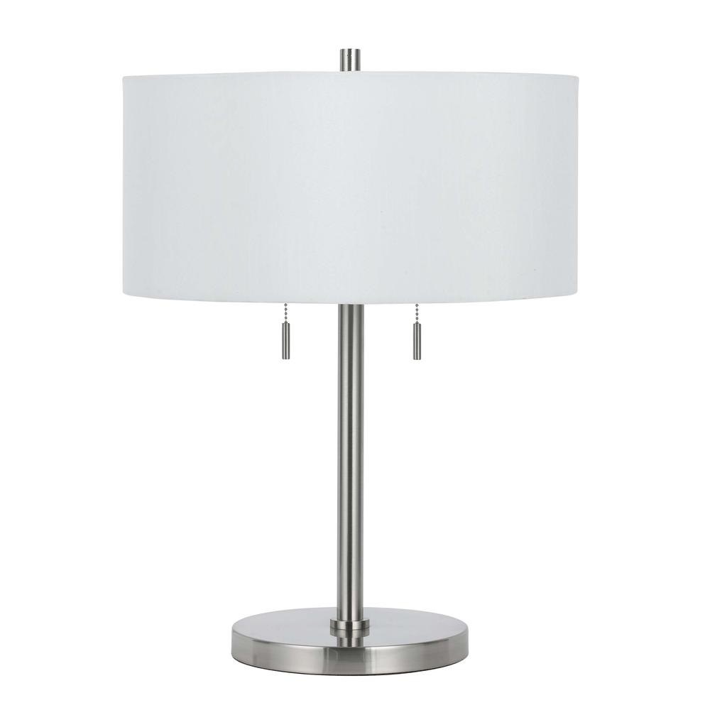 23.5" Height Metal Table Lamp in Brushed Steel. Picture 1