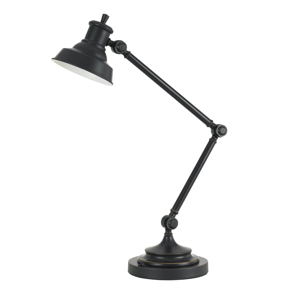 34" Height Metal Table Lamp in Dark Bronze. Picture 1