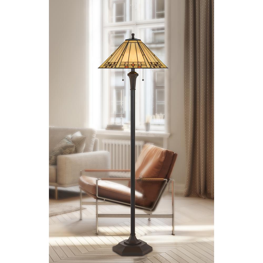 100W X 2 Tiffany Floor Lamp. Picture 2