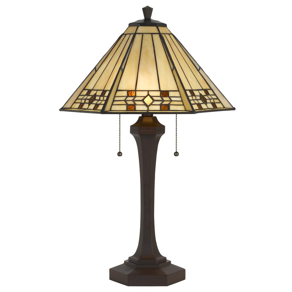 60W X 2 Tiffany Table Lamp. Picture 1