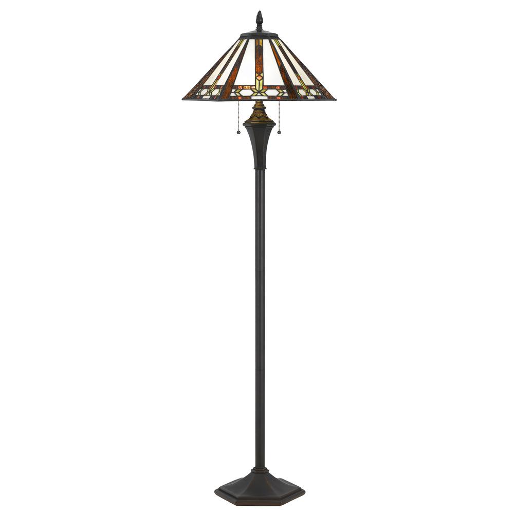 60W X 2 Tiffany Floor Lamp. Picture 1