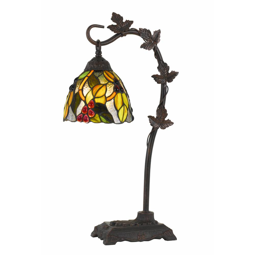24" Height Metal Tiffany Table Lamp in Bronze Finish. Picture 1