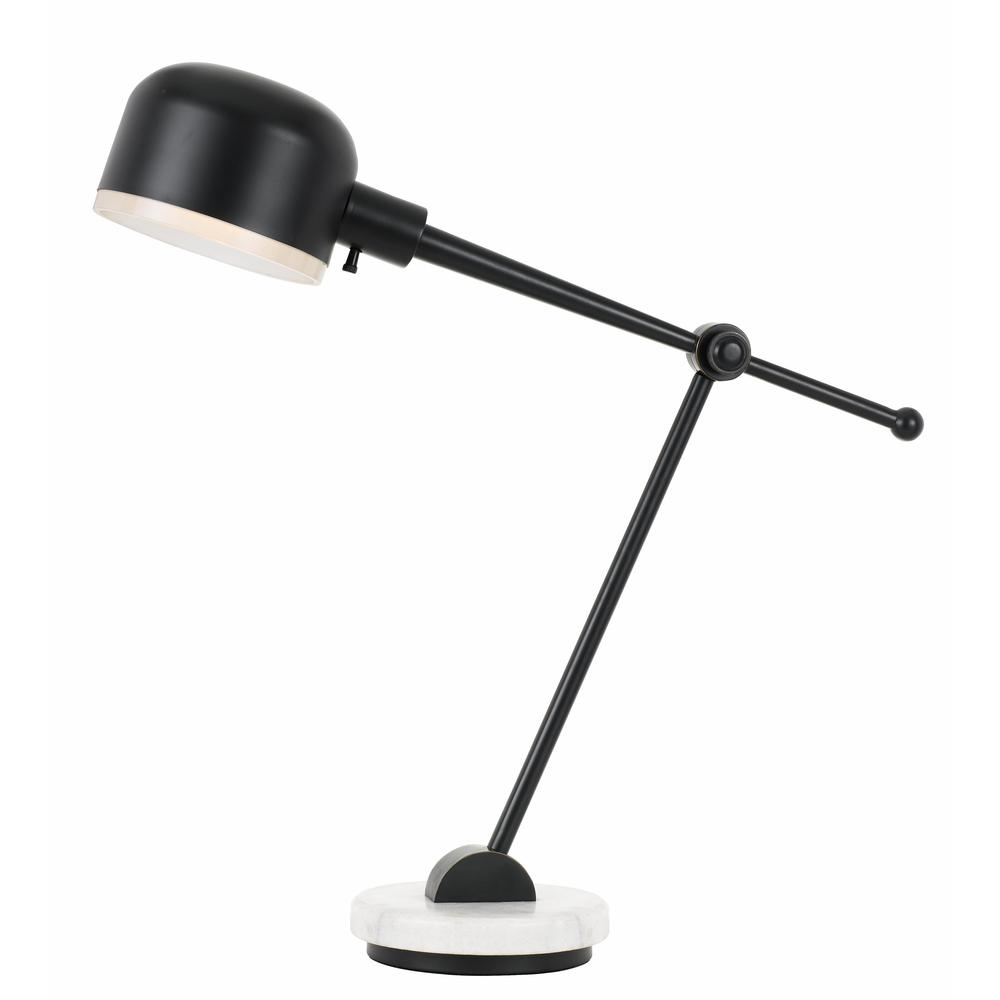 31" Height Adjustable Metal Desk Lamp in Dark Bronze. Picture 1