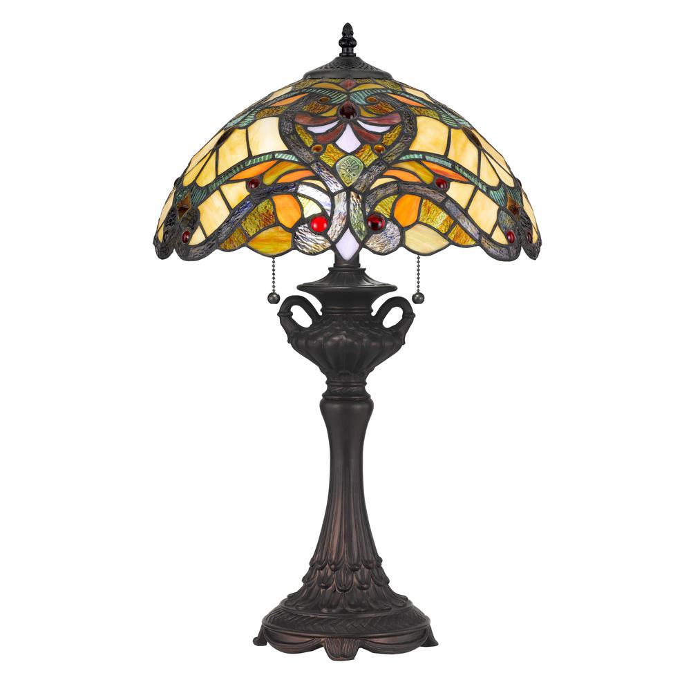 60W X 2 Tiffany Table Lamp, BO2796TB. Picture 1