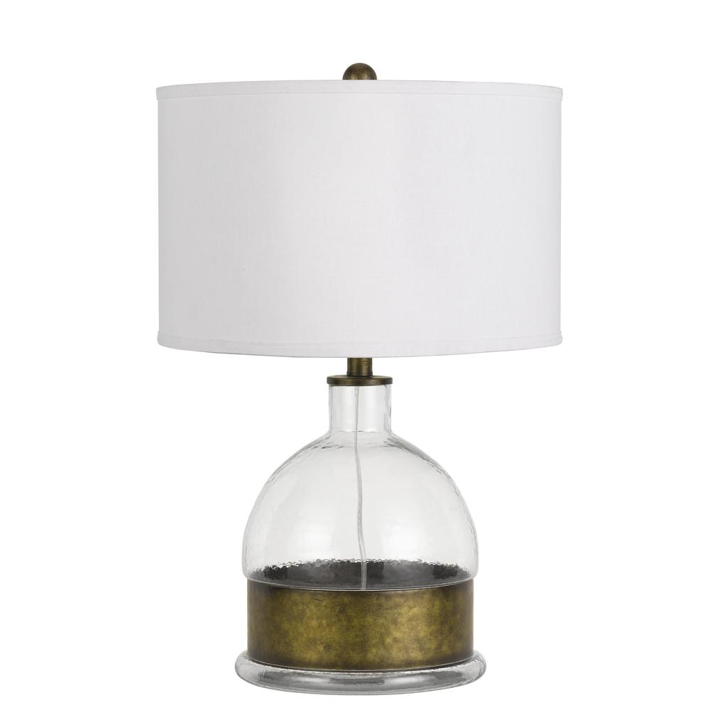 150W 3 Way Rapallo Glass/Metal Table Lamp. Picture 1