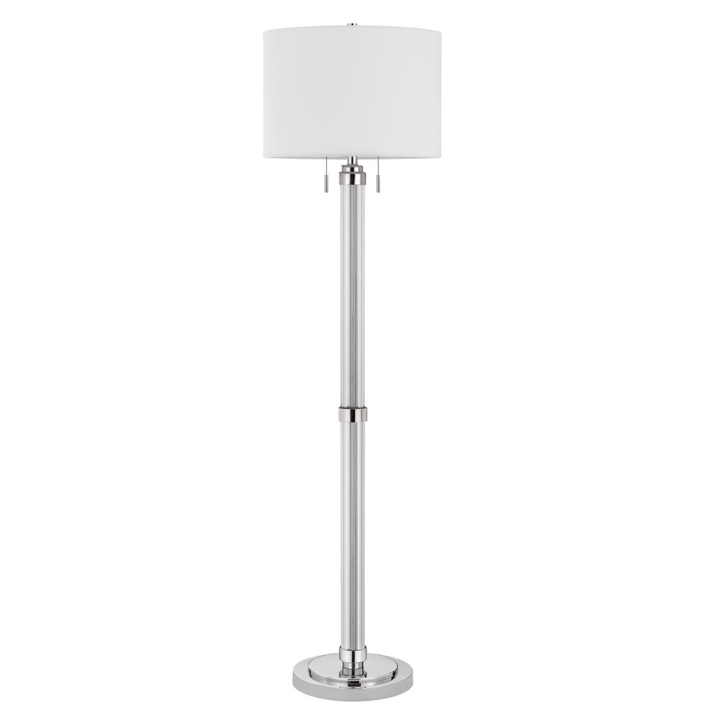 60W X 2 Montilla Metal/Acrylic Floor Lamp With Fabric Shade. Picture 1